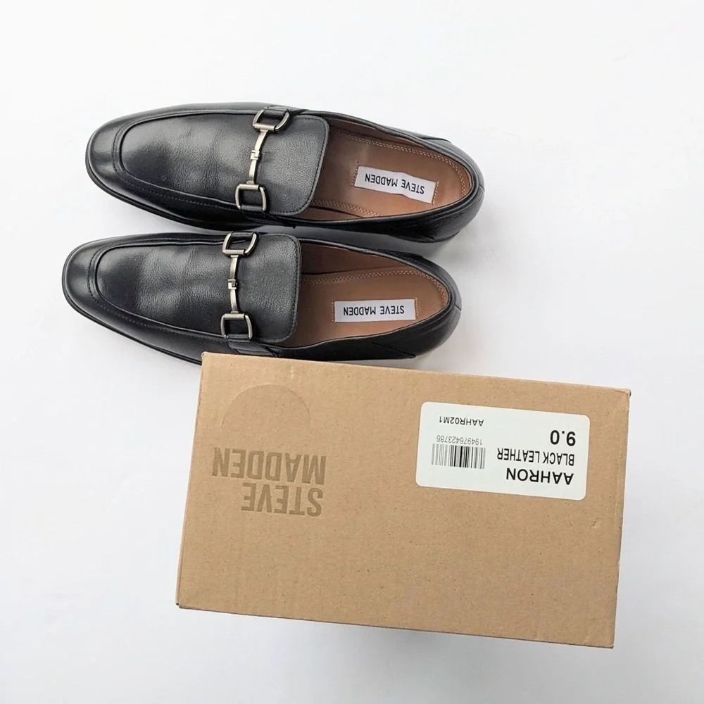 Steve Madden Men AAHRON Black Dress Loafer